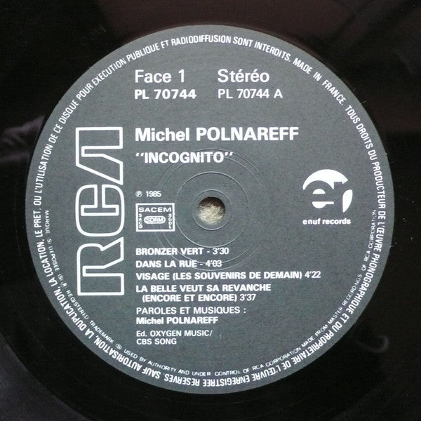 Polnareff –Incognito [Vinyle 33Tours]