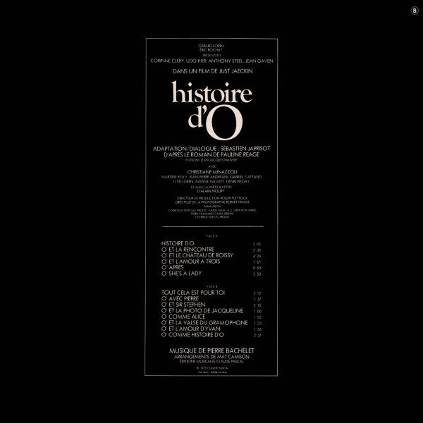 Pierre Bachelet –Histoire D'O - Bande Originale Du Film [Vinyle 33Tours]