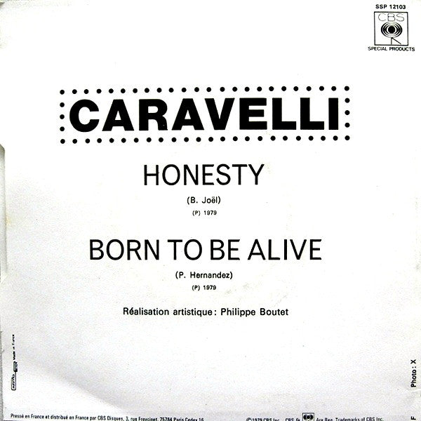 Caravelli – Honesty / Born To Be Alive [Vinyle 45Tours]