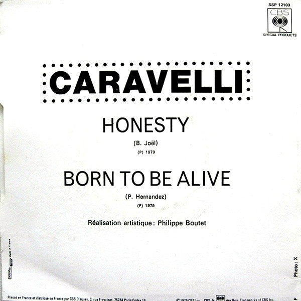 Caravelli – Honesty / Born To Be Alive [Vinyle 45Tours] - flash vidéo