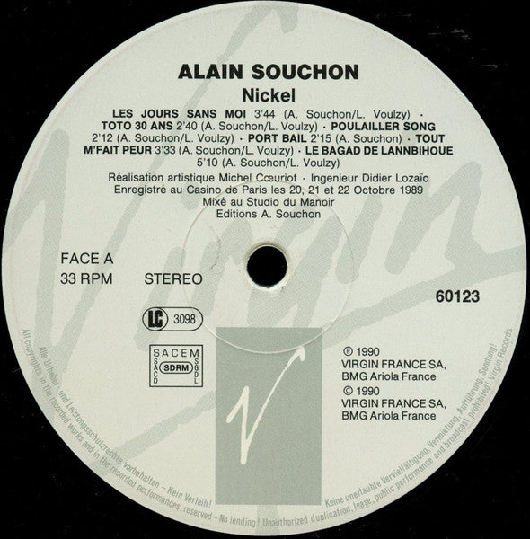 Alain Souchon – Nickel [Vinyle 33Tours]