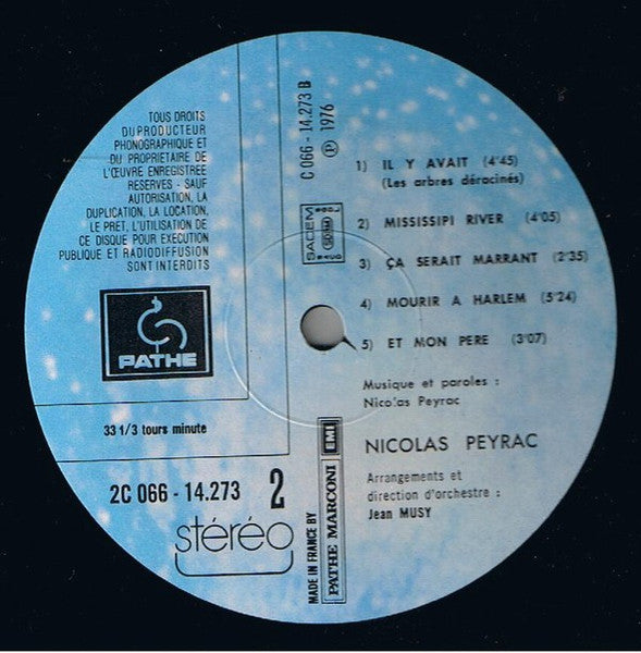 Nicolas Peyrac –Nicolas Peyrac [Vinyle 33Tours]