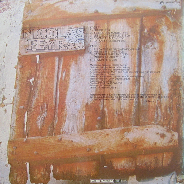 Nicolas Peyrac –Nicolas Peyrac [Vinyle 33Tours] - flash vidéo