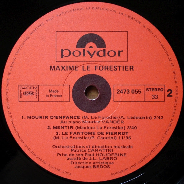 Maxime Le Forestier – Maxime Le Forestier [Vinyle 33Tours]