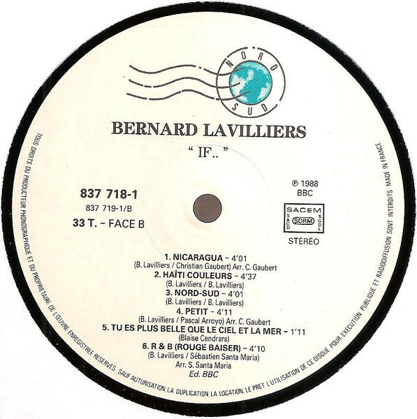 Bernard Lavilliers – If [Vinyle 33Tours] - flash vidéo