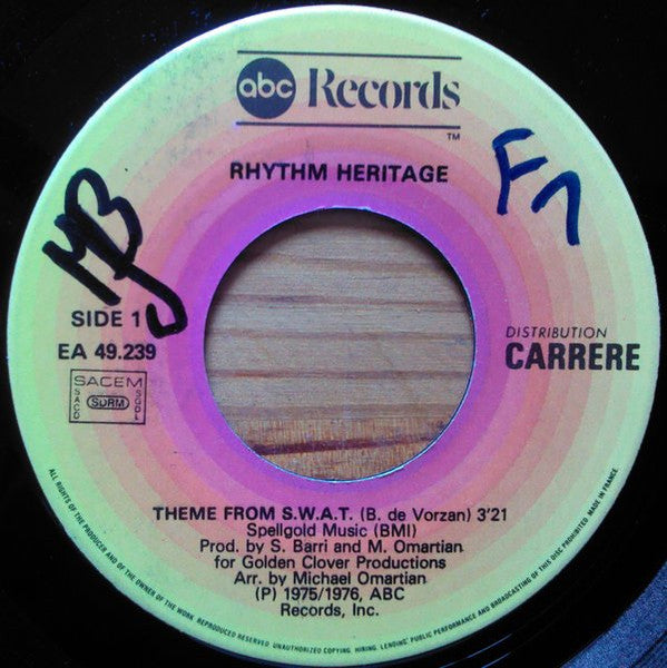 Rhythm Heritage – Thème Du Feuilleton T.V. S.W.A.T. [Vinyle 45Tours] - flash vidéo