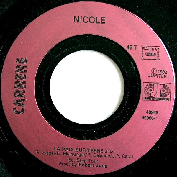 Nicole – La Paix Sur Terre [Vinyle 45Tours] - flash vidéo