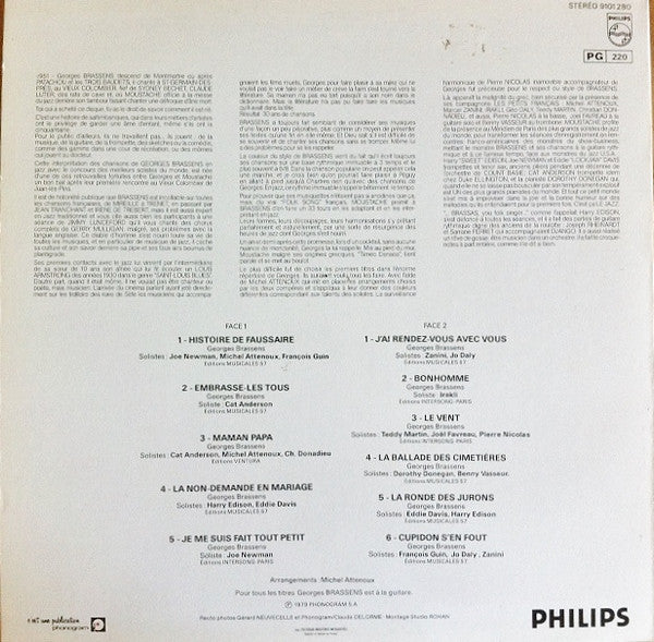 Georges Brassens - Moustache Avec Les Petits Français - Joe Newman - Eddie Davis - Harry Edison - Cat Anderson - Dorothy Donegan –Georges Brassens Joue Avec Moustache Et: Les Petits Français - Volume 2 [Vinyle 33Tours] - flash vidéo