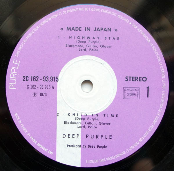 Deep Purple – Made In Japan [Vinyle 33Tours] - flash vidéo