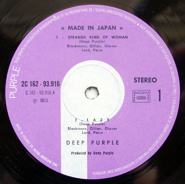 Deep Purple – Made In Japan [Vinyle 33Tours]