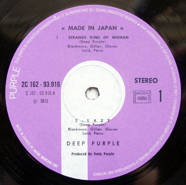 Deep Purple – Made In Japan [Vinyle 33Tours] - flash vidéo