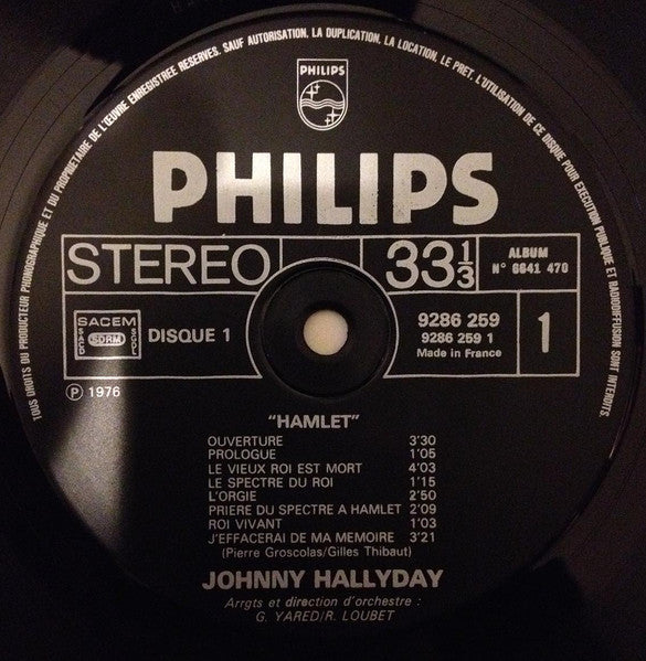 Johnny Hallyday – Hamlet [Vinyle 33Tours]