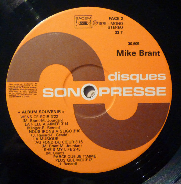 Mike Brant –Album Souvenir [Vinyle 33Tours] - flash vidéo