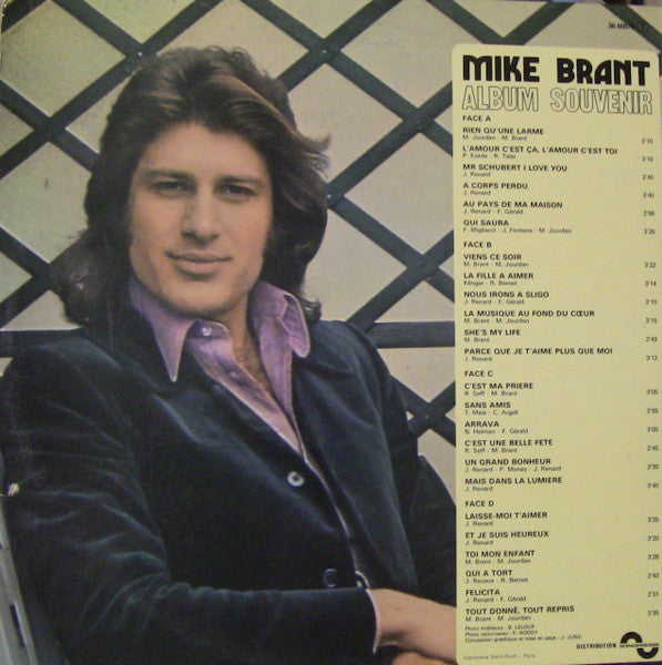 Mike Brant –Album Souvenir [Vinyle 33Tours] - flash vidéo