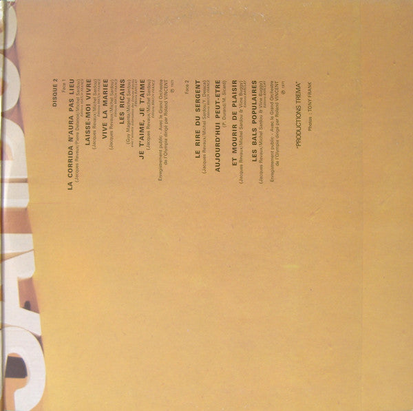 Michel Sardou – Michel Sardou (Album 2 Disques) [Vinyle 33Tours] - flash vidéo