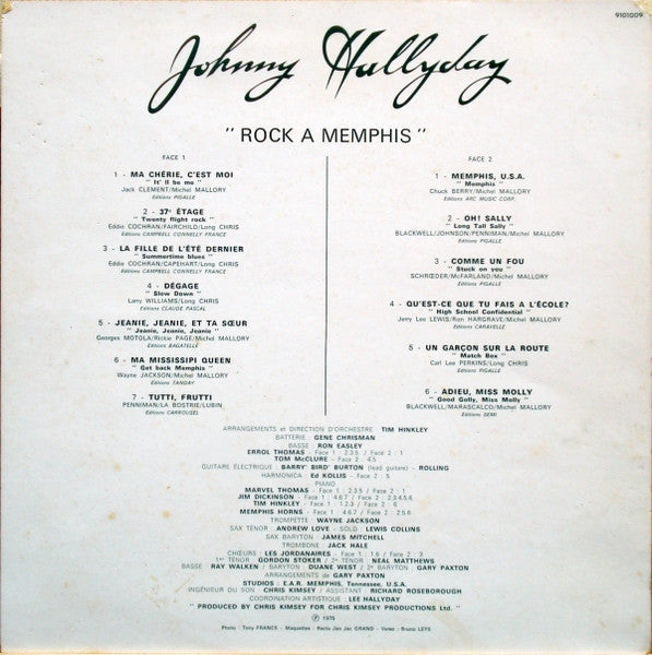 Johnny Hallyday –Rock A Memphis [Vinyle 33Tours]