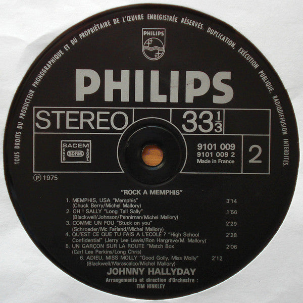 Johnny Hallyday –Rock A Memphis [Vinyle 33Tours] - flash vidéo