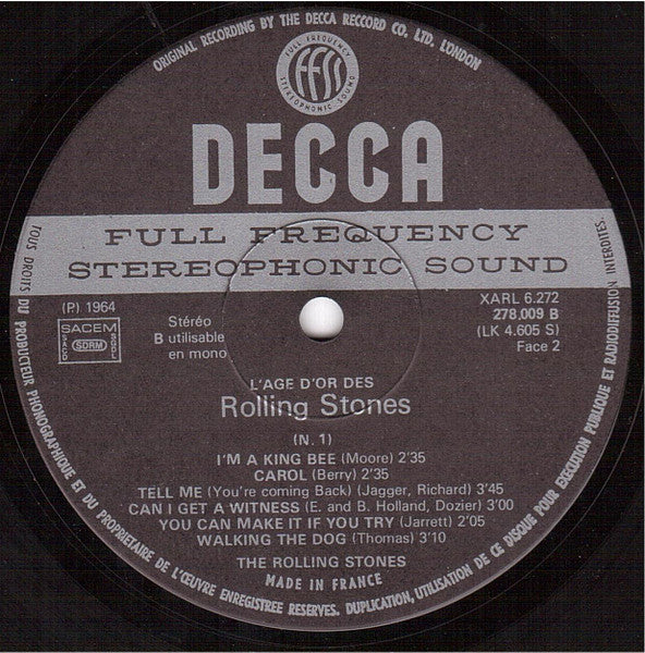 Rolling Stones – «L'âge D'or» Des Rolling Stones - Vol 1 - Carol [Vinyle 33Tours] - flash vidéo