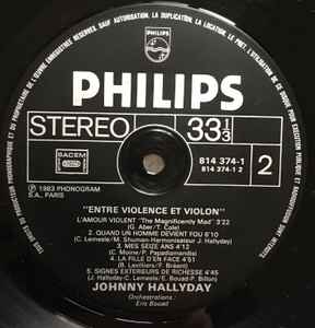Johnny Hallyday –Entre violence et violon [Vinyle 33Tours] - flash vidéo