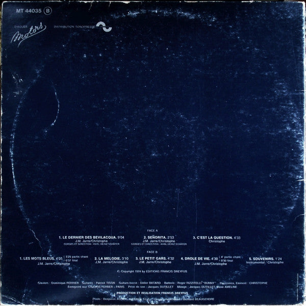 Christophe –Les Mots Bleus [Vinyle 33Tours] - flash vidéo