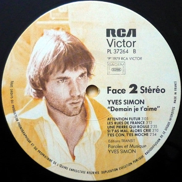 Yves Simon -Demain je t'aime [Vinyle 33Tours] - flash vidéo