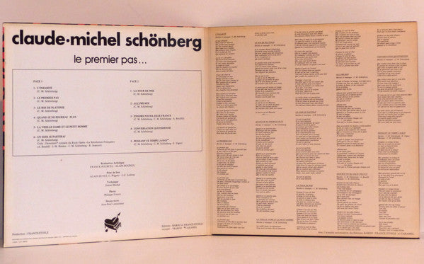 Claude-Michel Schönberg – Le Premier Pas [Vinyle 33Tours] - flash vidéo