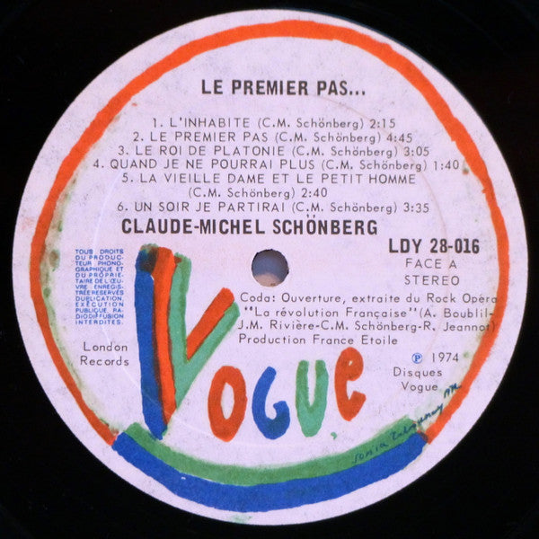 Claude-Michel Schönberg – Le Premier Pas [Vinyle 33Tours] - flash vidéo