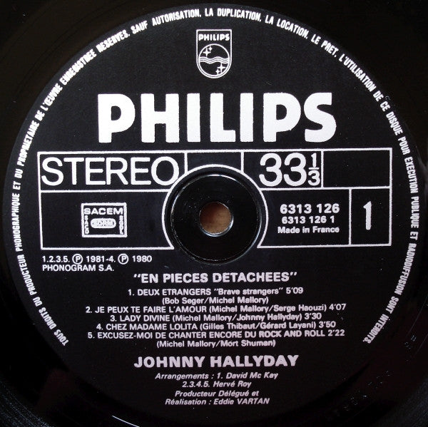 Johnny – En Pièces DétachéesVinyle 33Tours] - flash vidéo