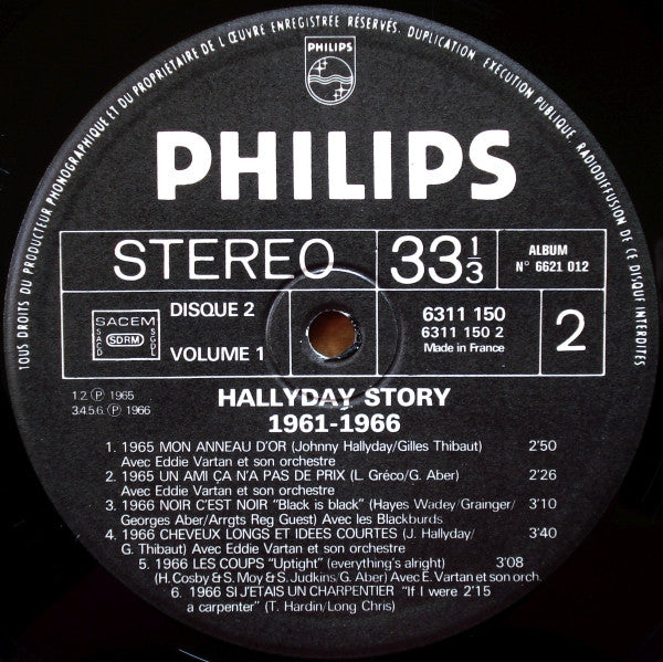 Johnny Hallyday – Hallyday Story 1961 - 1966 [Vinyle 33Tours] - flash vidéo