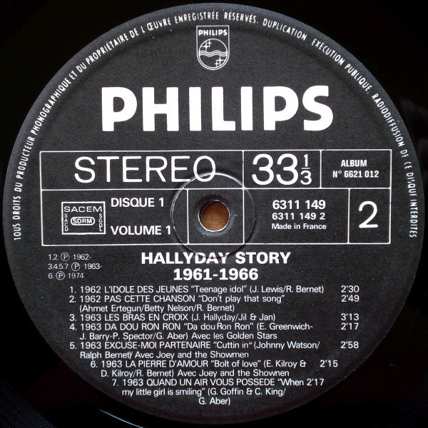 Johnny Hallyday – Hallyday Story 1961 - 1966 [Vinyle 33Tours] - flash vidéo