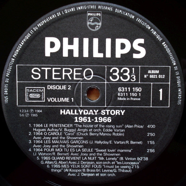 Johnny Hallyday – Hallyday Story 1961 - 1966 [Vinyle 33Tours]