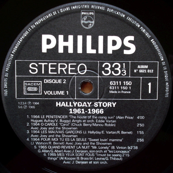 Johnny Hallyday – Hallyday Story 1961 - 1966 [Vinyle 33Tours] - flash vidéo