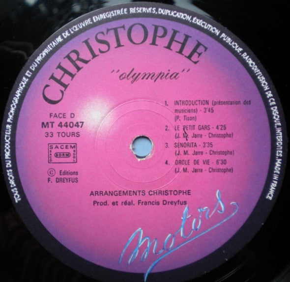 Christophe – Olympia [Vinyle 33Tours] - flash vidéo