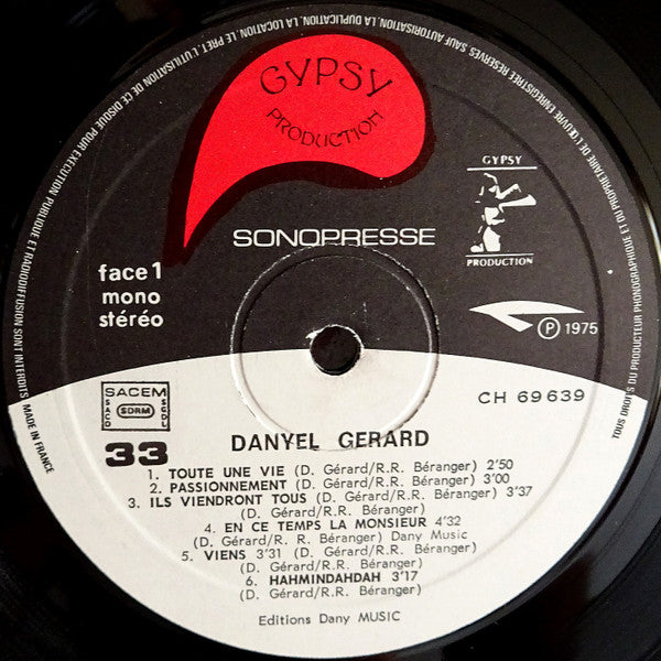 Plus d'images Danyel Gerard – Rien Qu'une Vie..... [Vinyle 33Tours] - flash vidéo