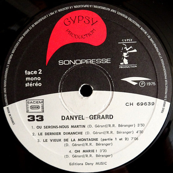 Plus d'images Danyel Gerard – Rien Qu'une Vie..... [Vinyle 33Tours] - flash vidéo