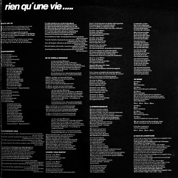Plus d'images  Danyel Gerard – Rien Qu'une Vie..... [Vinyle 33Tours]