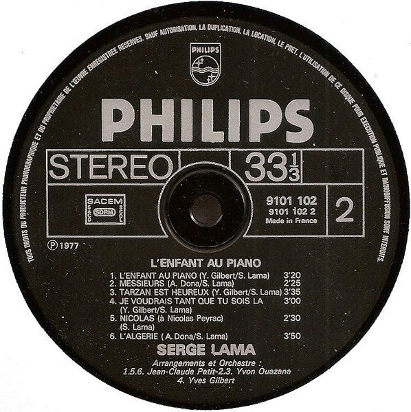 Serge Lama -L'enfant Au Piano [Vinyle 33Tours] - flash vidéo