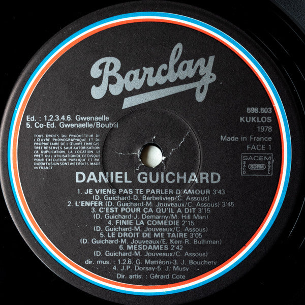 Daniel Guichard – Daniel Guichard [Vinyle 33Tours] - flash vidéo