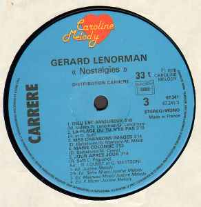 Gérard Lenorman –Nostalgies [Vinyle 33Tours]