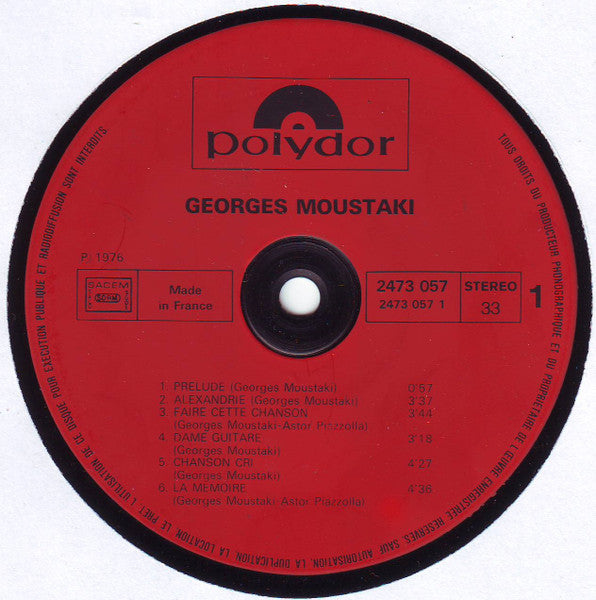 Moustaki –Moustaki [Vinyle 33Tours] - flash vidéo