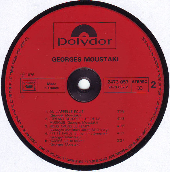 Moustaki –Moustaki [Vinyle 33Tours] - flash vidéo