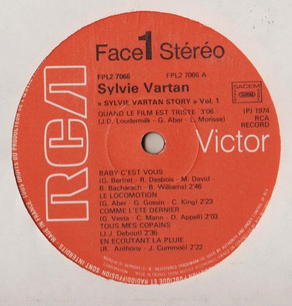 Sylvie Vartan –Histoire de Sylvie Vartan - Vol. 1 [Vinyle 33Tours] - flash vidéo
