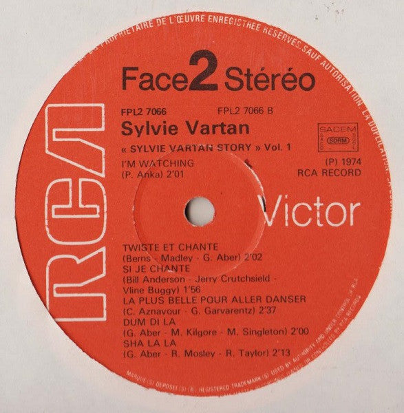 Sylvie Vartan –Histoire de Sylvie Vartan - Vol. 1 [Vinyle 33Tours] - flash vidéo