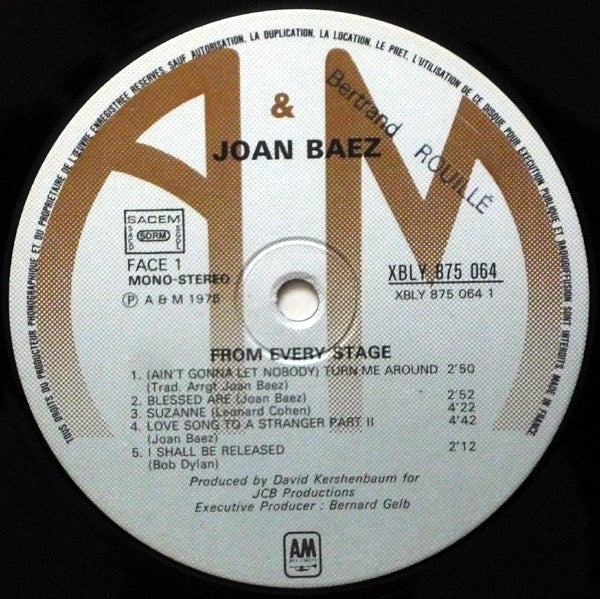 Joan Baez – From Every Stage [Vinyle 33Tours] - flash vidéo