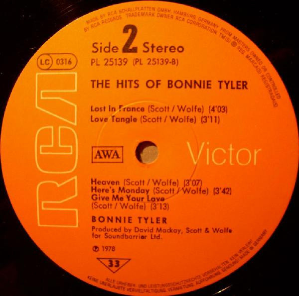 Bonnie Tyler – The Hits Of Bonnie Tyler [Vinyle 33Tours] - flash vidéo