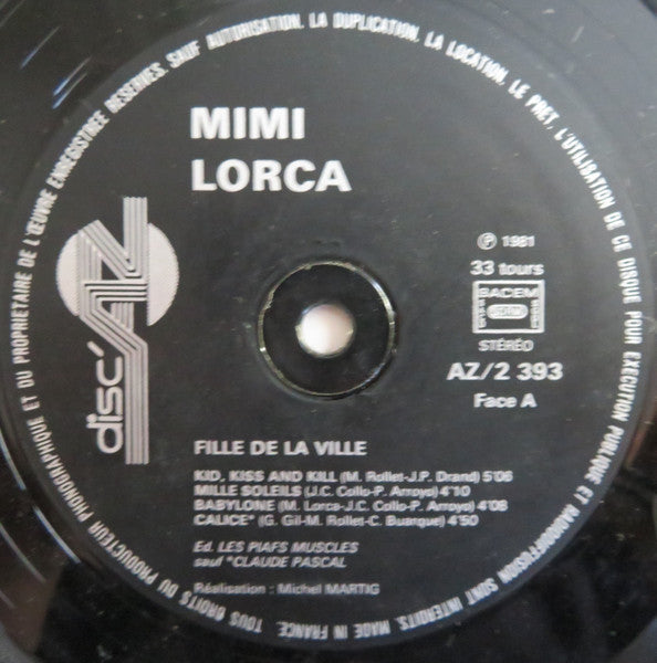 Mimi Lorca – Fille De La Ville [Vinyle 33Tours] - flash vidéo
