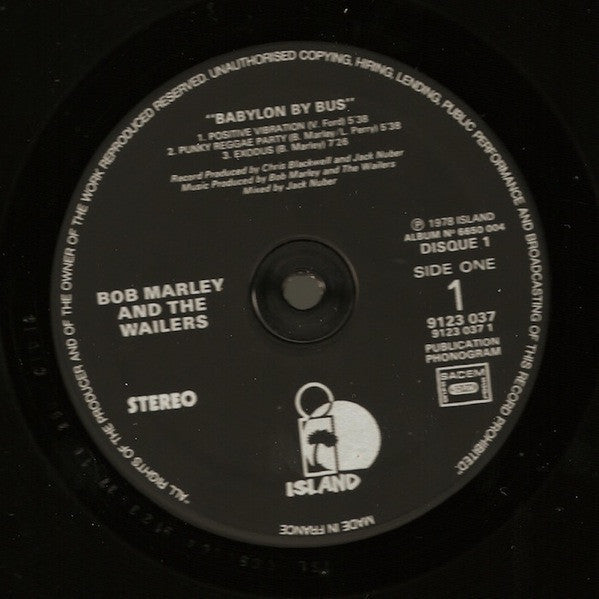 Bob Marley & The Wailers – Babylon By Bus [Vinyle 33Tours] - flash vidéo