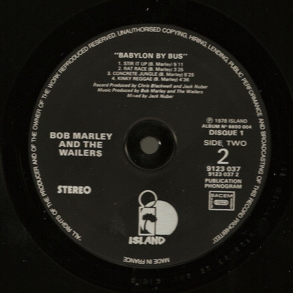 Bob Marley & The Wailers – Babylon By Bus [Vinyle 33Tours] - flash vidéo