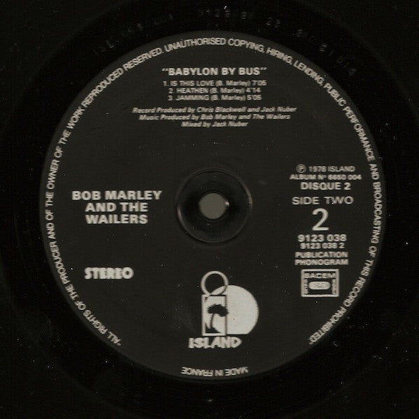 Bob Marley & The Wailers – Babylon By Bus [Vinyle 33Tours]