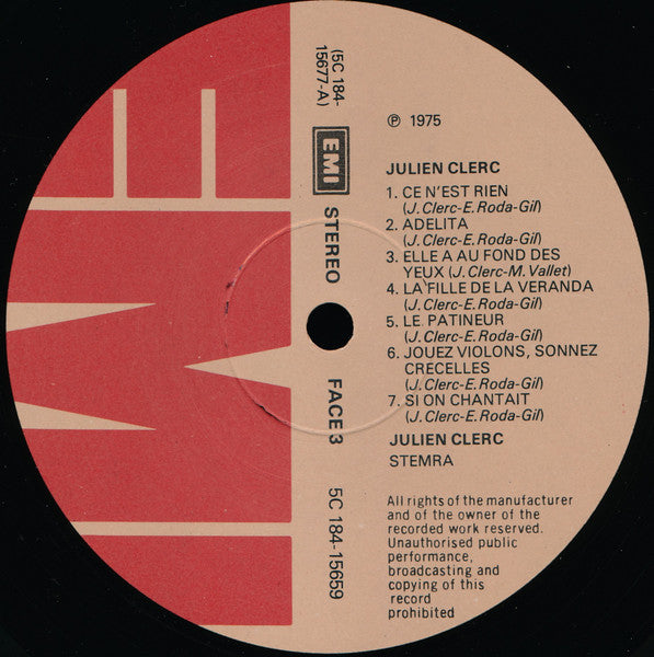 Julien Clerc – Julien Clerc [Vinyle 33Tours] - flash vidéo